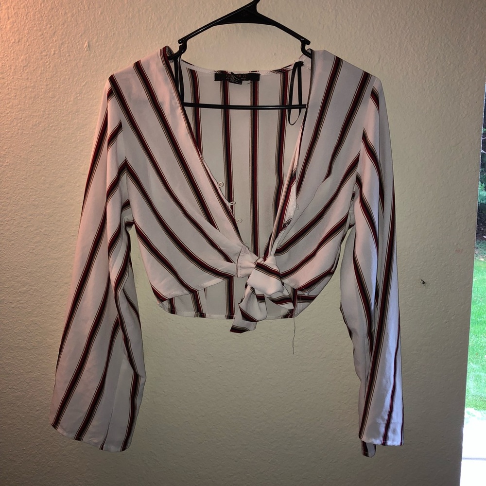Forever 21 Crop Top with Tie Front